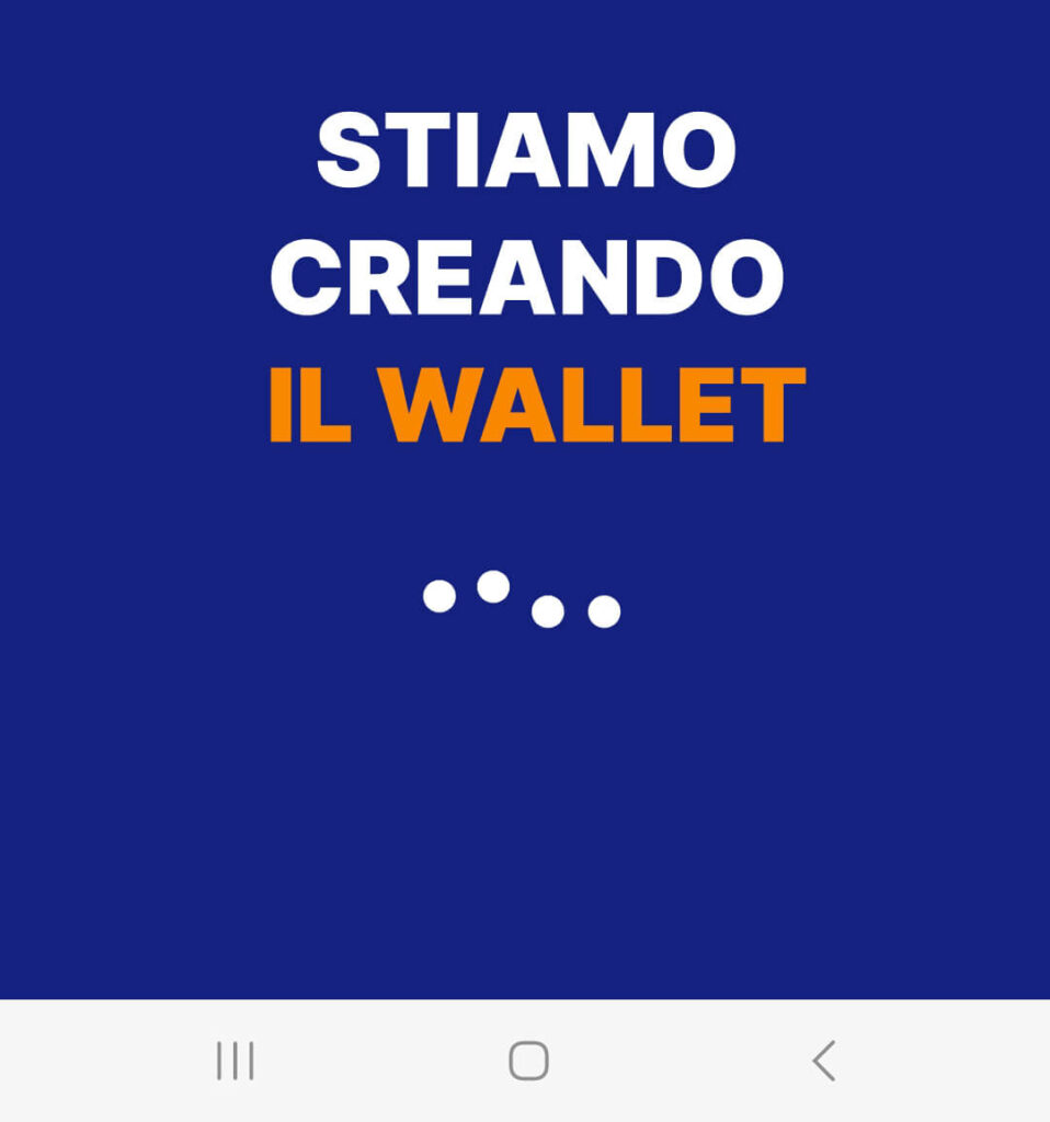 Relai Creazione Wallet