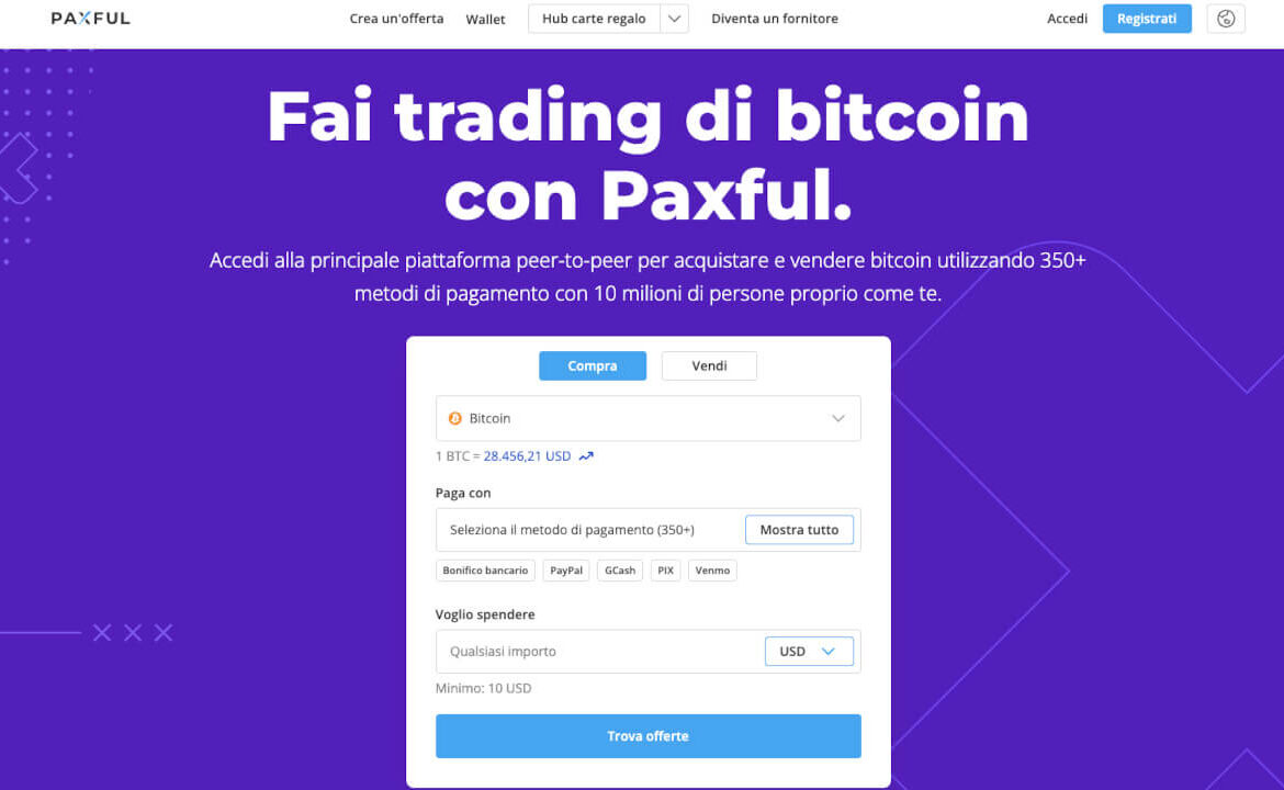 Comprare Bitcoin con Paxful